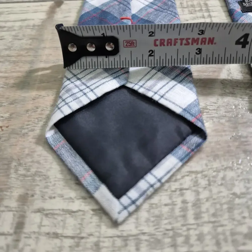 J.Crew Handmade USA Tie Lot Plaid Linen Baird McNutt & Blue Gingham Neckties